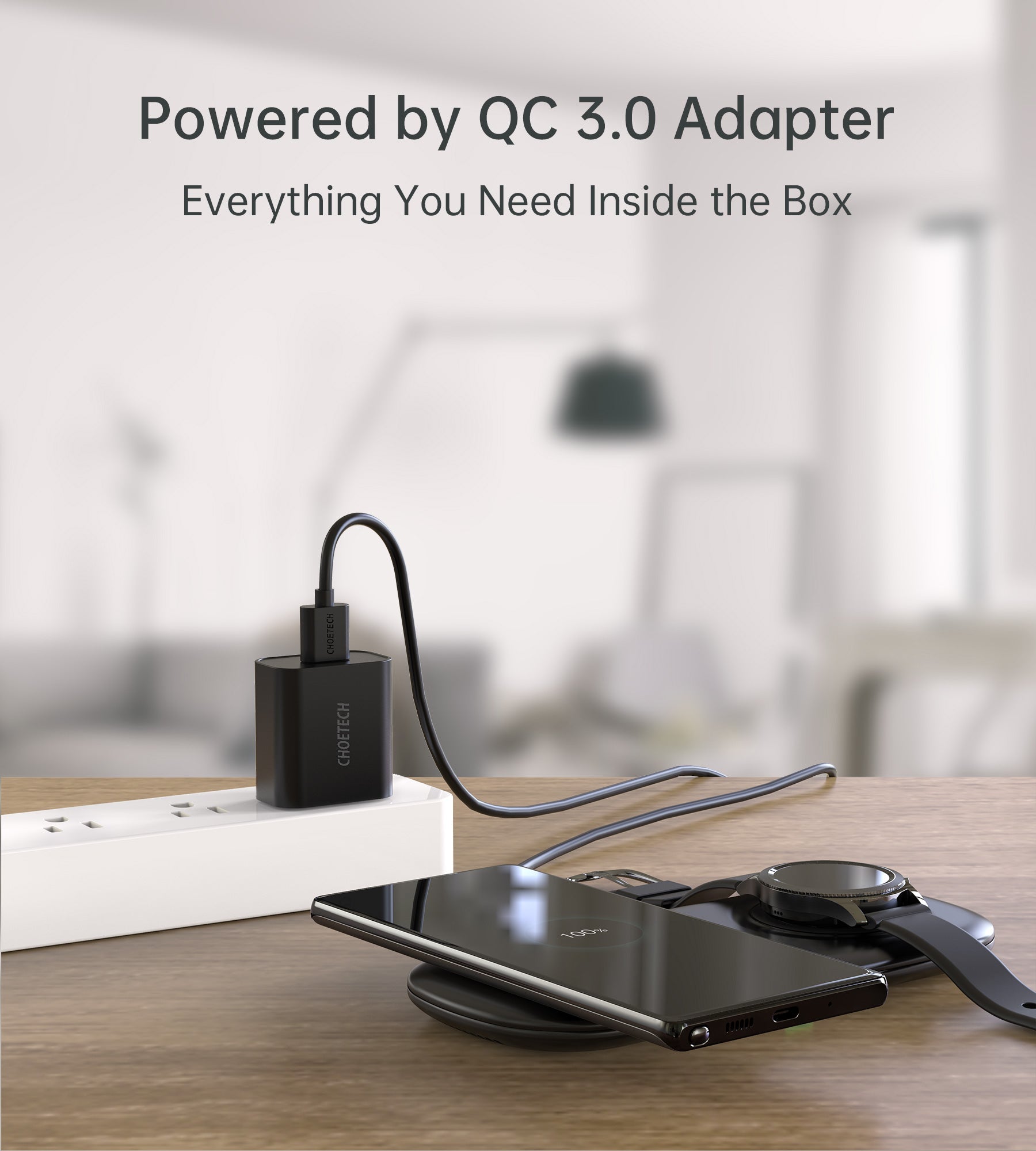 Choetech 2-in-1 10-W Wireless Charging Pad, FOB KS