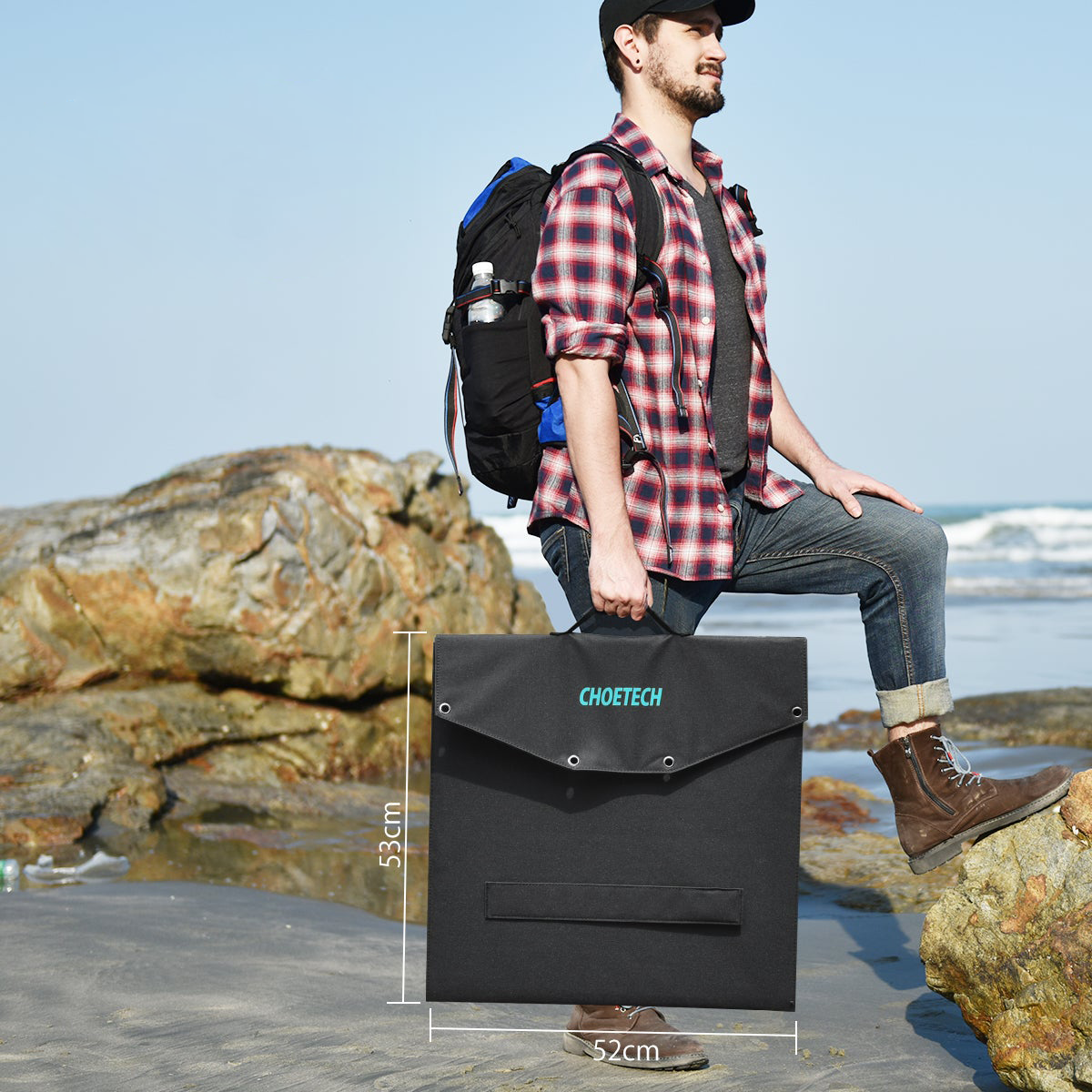 CHOETECH 120W Solar Panel for Multiple Devices, FOB KS