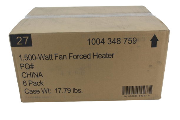 1500-Watt Electric Fan Forced Portable Heater by Midea