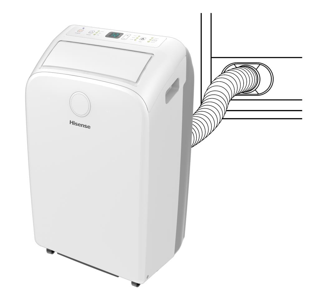 Hisense 12,000 BTU (7,500 BTU DOE) 115-Volt Portable Air Conditioner, Factory Refurbished, FOB KS