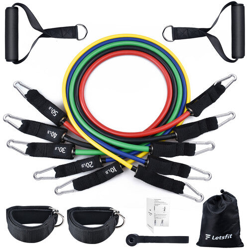 Letsfit Exercise Resistance Bands (5-Pack), FOB KS