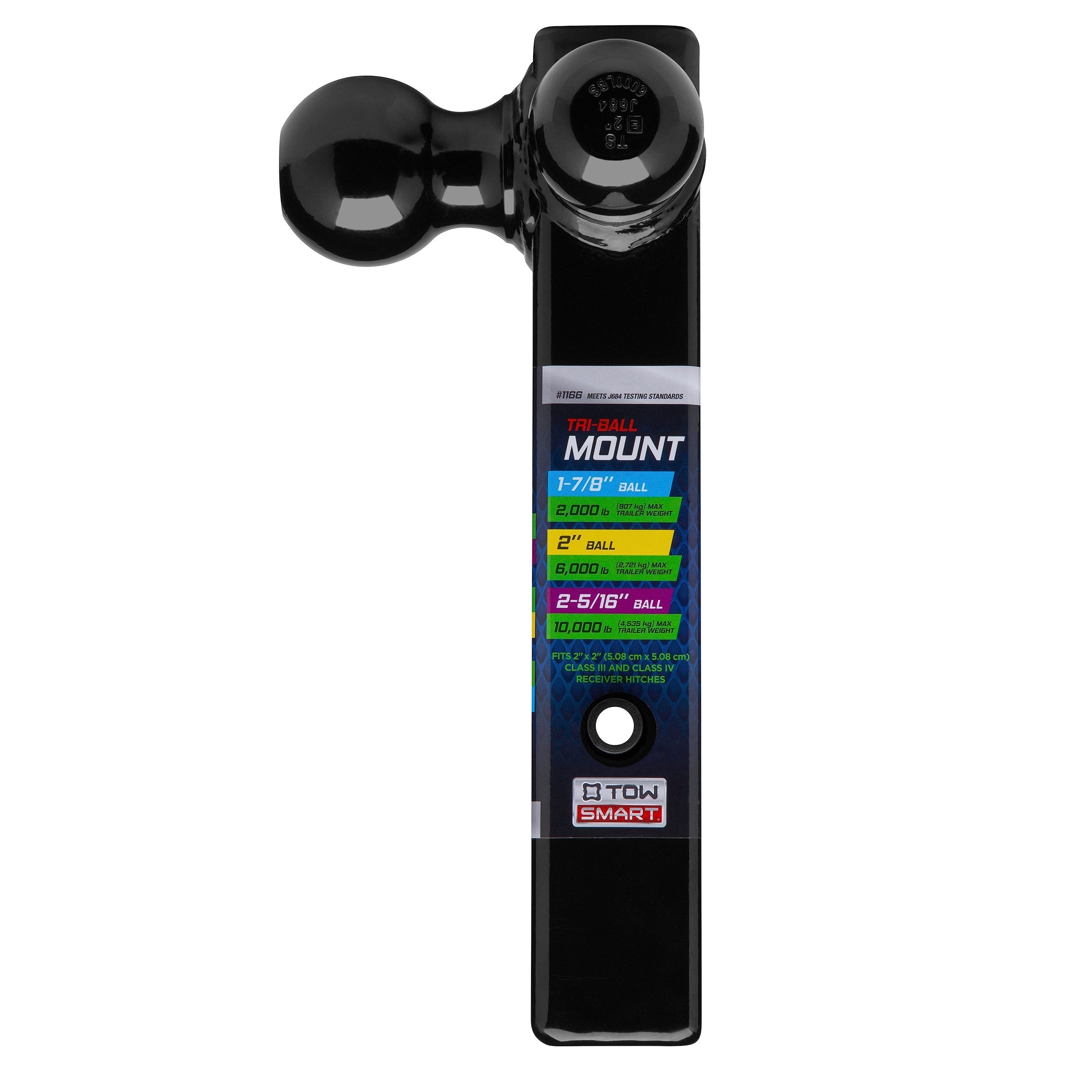 TowSmart Automotive Hitch Towing Trailer Hitch Tri-Ball Mount for 1-7/8, 2 and 2-5/16 Balls, Rated up to 10,000 lbs