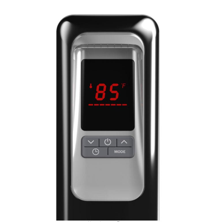 Pelonis electric radiator heater, 1500w portable oil filled radiator space heater with digital thermostat, 24-hour programmable timer, remote control, safe heater for full room