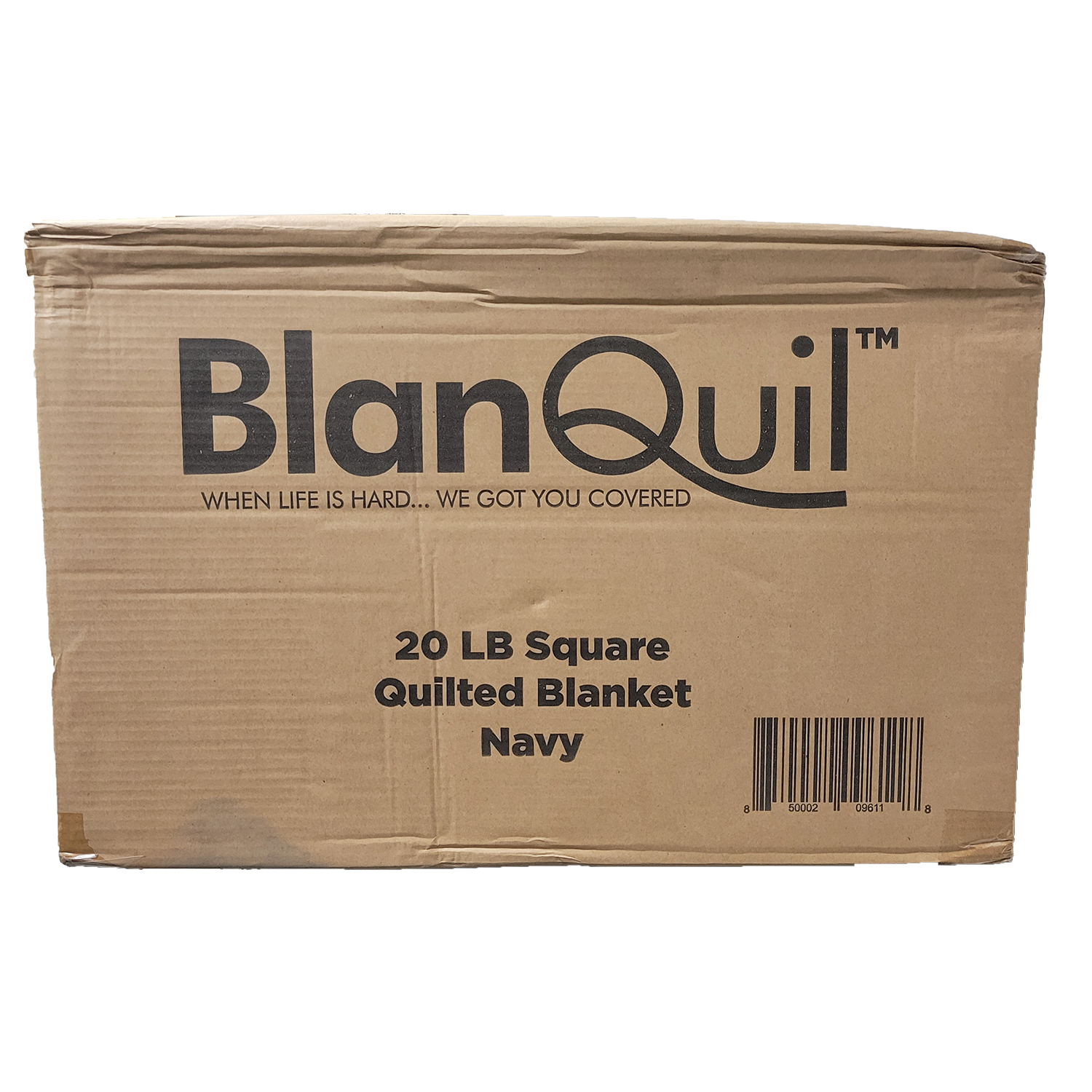Blanquil Quilted Weighted Small Square Blanket, Navy, 20 lbs, FOB KS