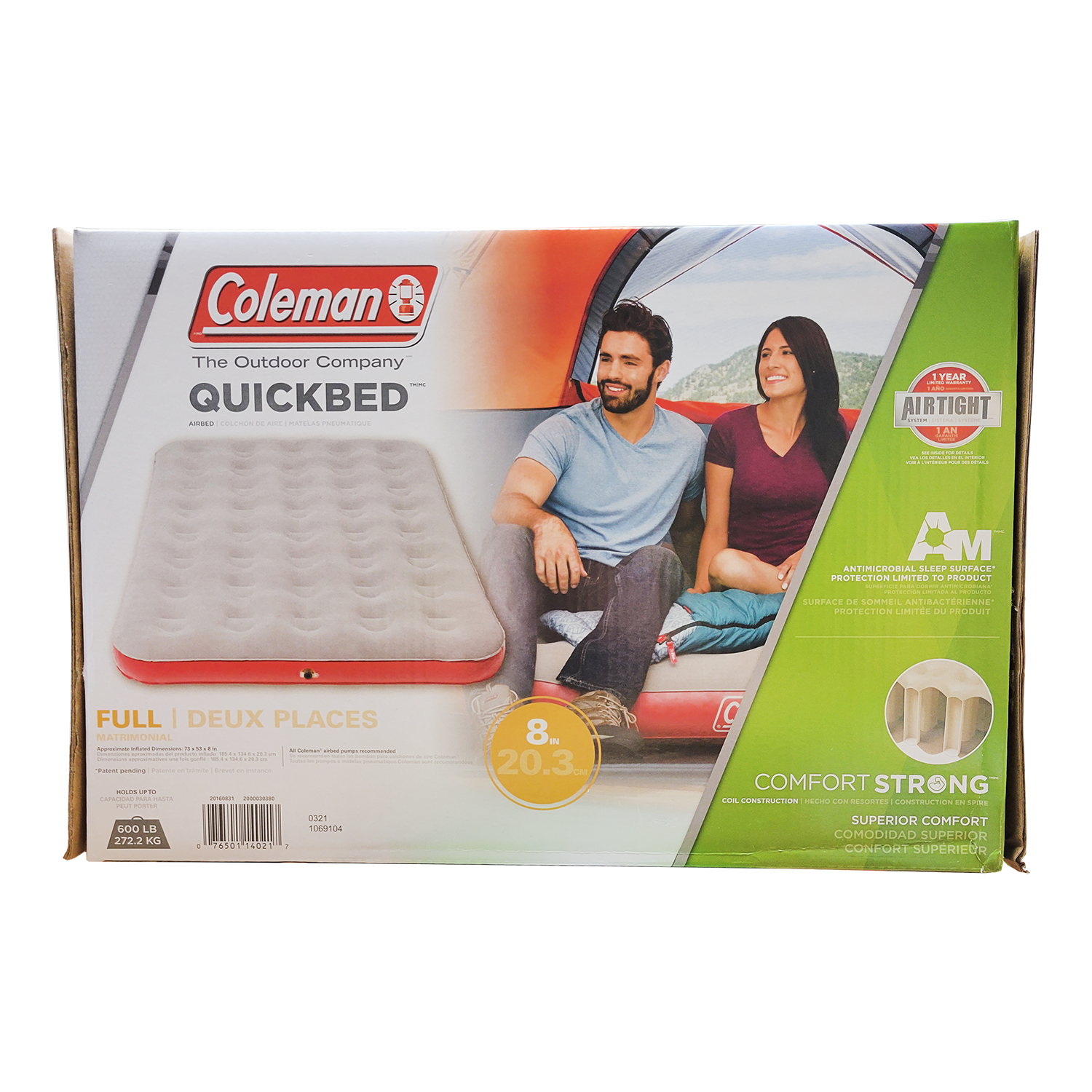 Coleman Single Height Air Mattress, Full, FOB KS