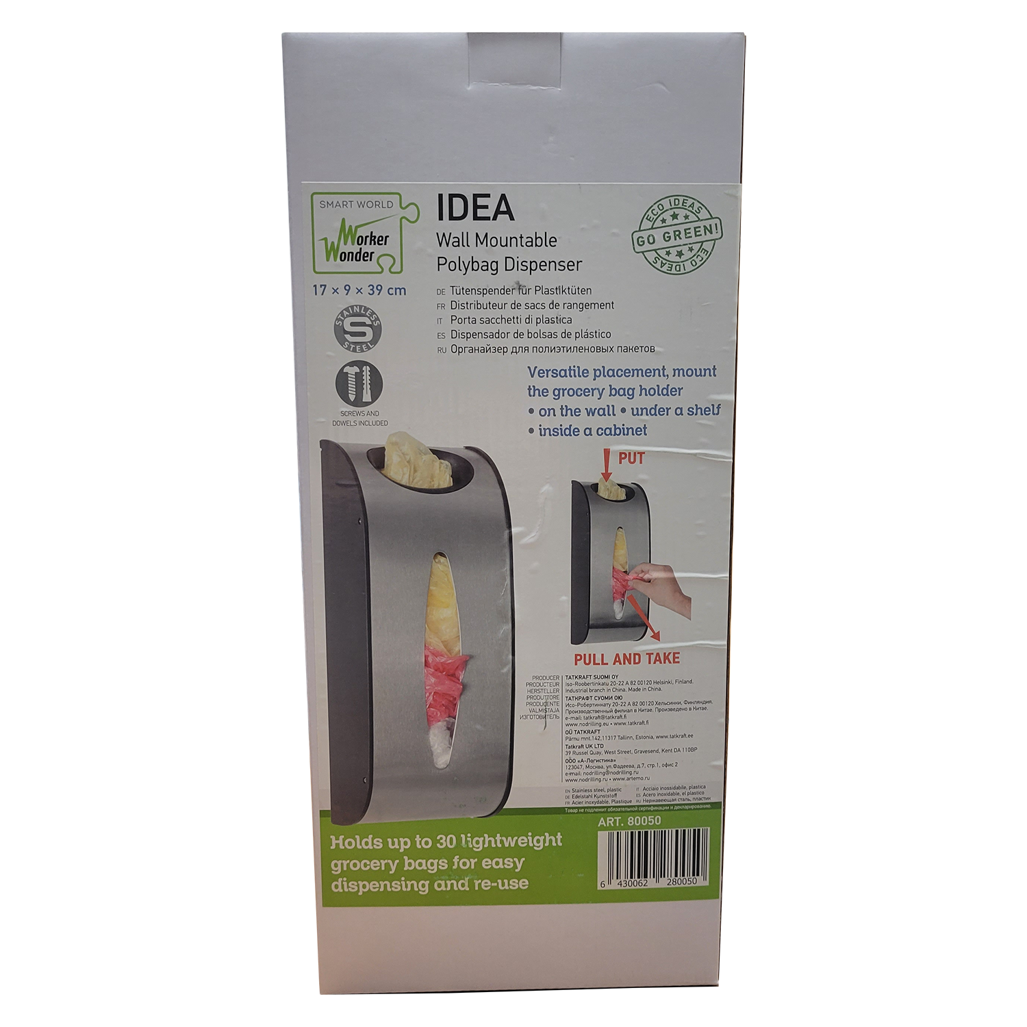 Tatkraft Mountable Polybag Dispenser, FOB KS