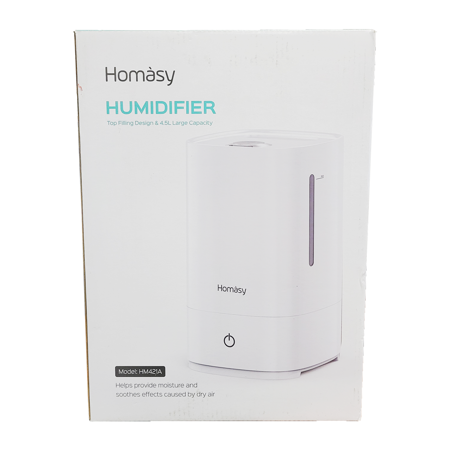 Homasy Top Filling Cool Mist Humidifier for Bedrooms, 4.5L/1.18 Gallon, 28dB, FOB KS