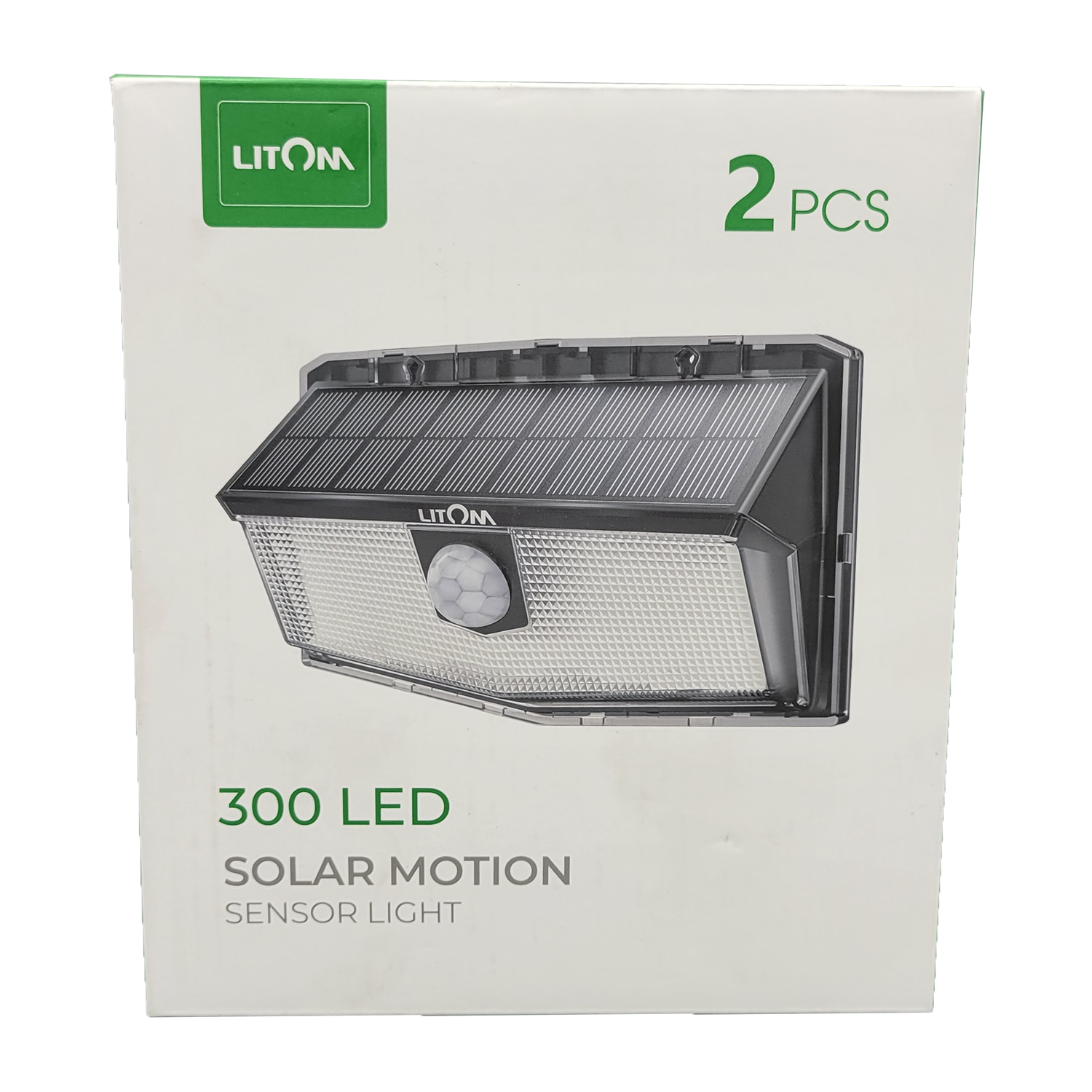 Litom Outdoor Wall LED Solar Lights with Motion Sensor, 2 Pack, FOB KS