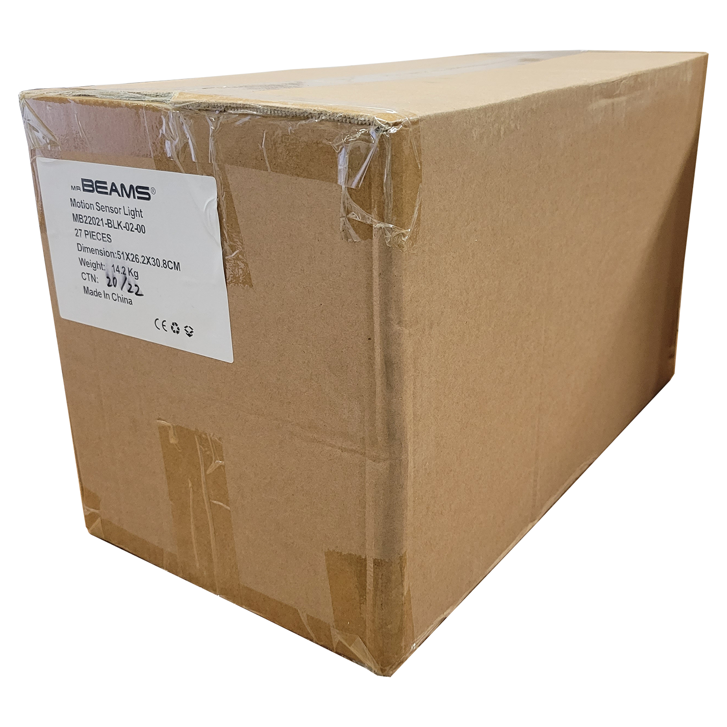 Mr. Beams Solar Wedge Plus 24, LED Outdoor Motion Sensor Wall Light, FOB KS