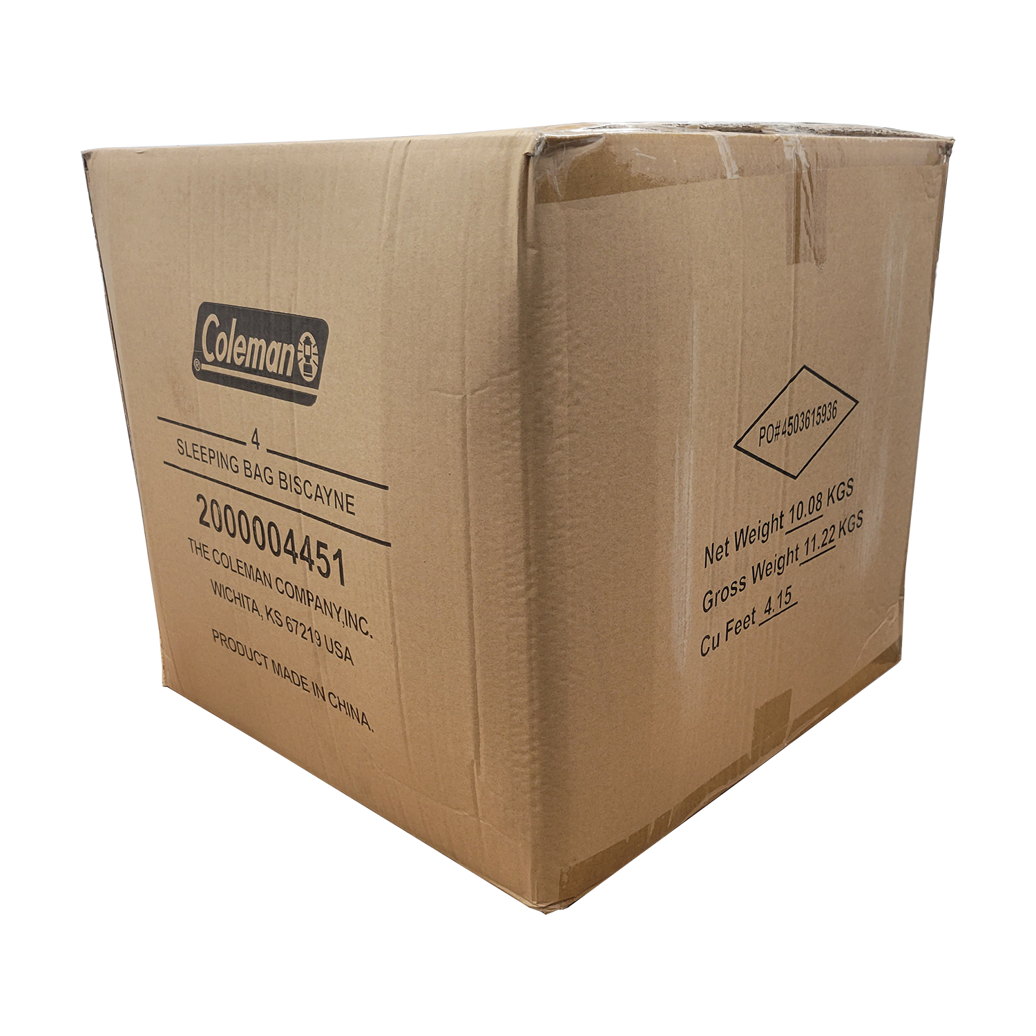 Coleman Sleeping Bag 40°F Big and Tall Sleeping Bag Biscayne Sleeping Bag, FOB KS