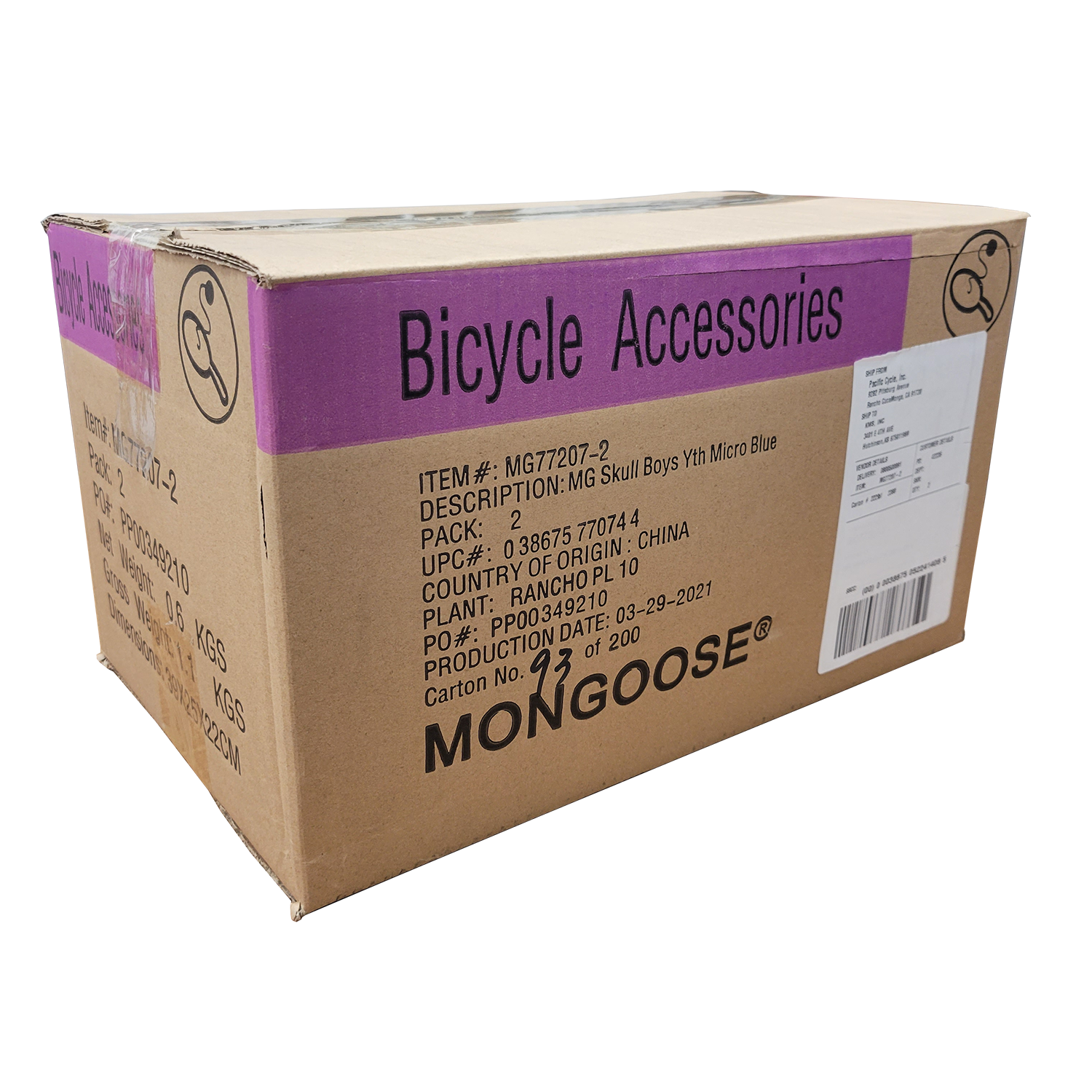 Mongoose Thrasher Youth Bike Helmet, Lightweight Microshell Design, Blue, FOB KS