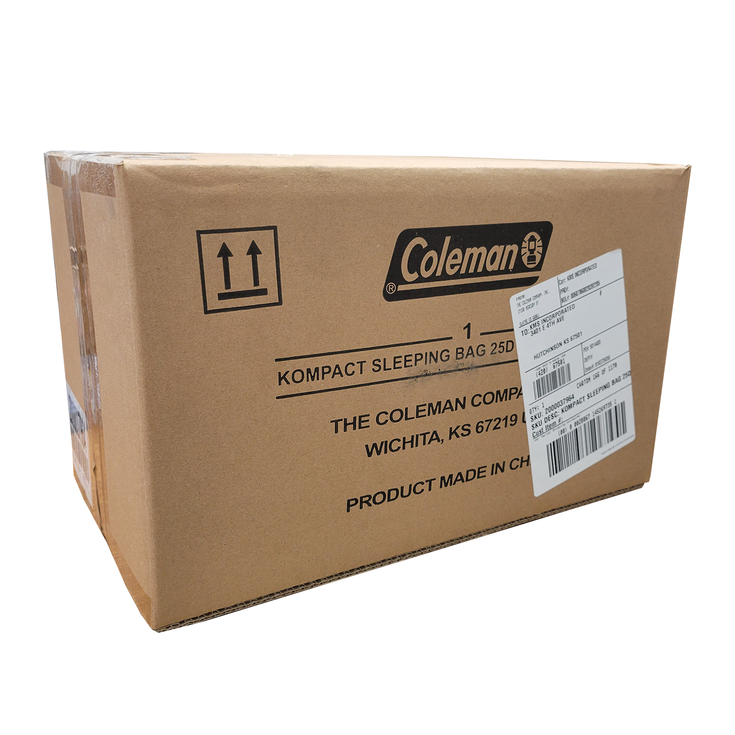 Coleman Kompact 25 Degree F Mummy Sleeping Bag, Tiger Lily, FOB KS