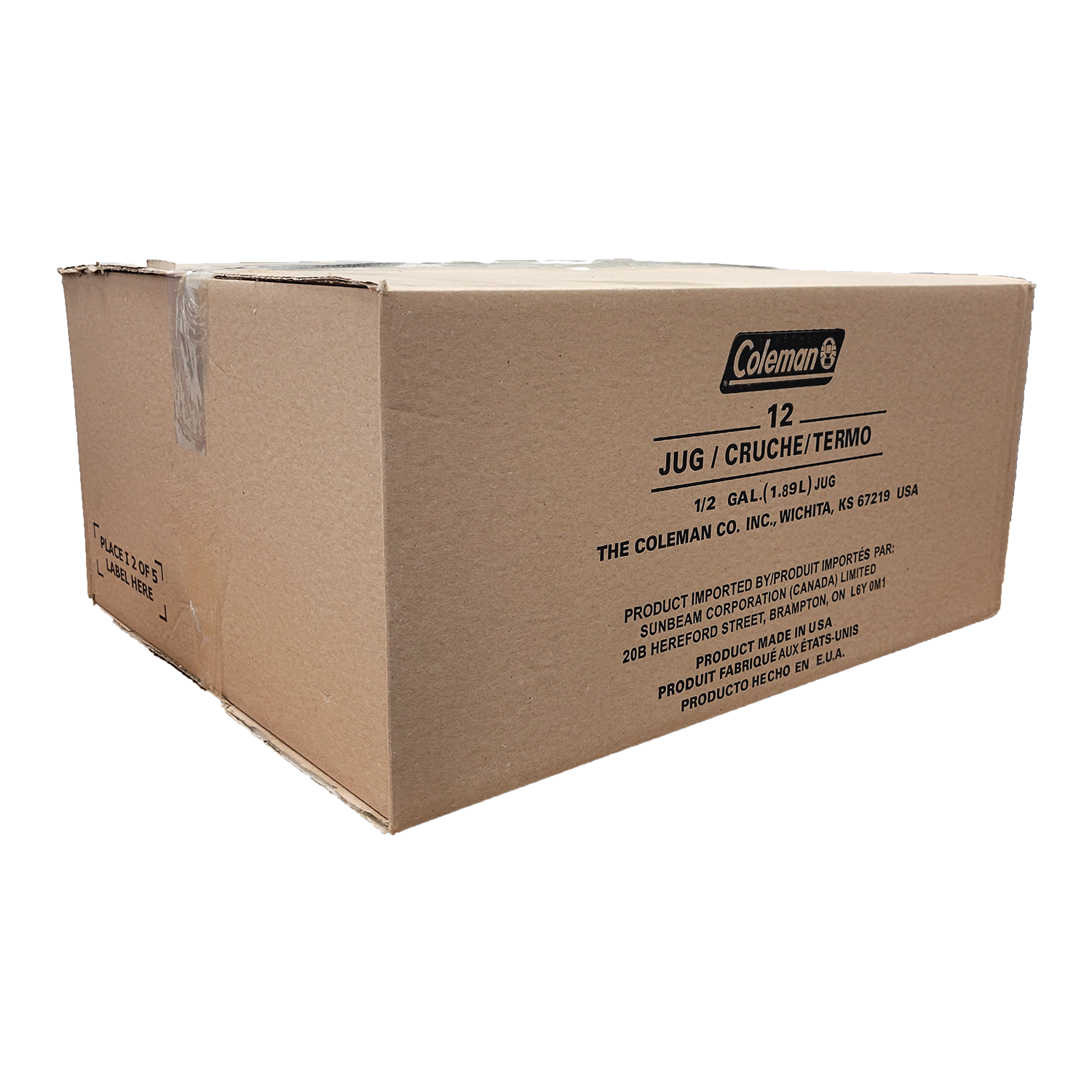 Coleman® Chiller™ 1/2-Gallon Water Jug, Fog, FOB KS