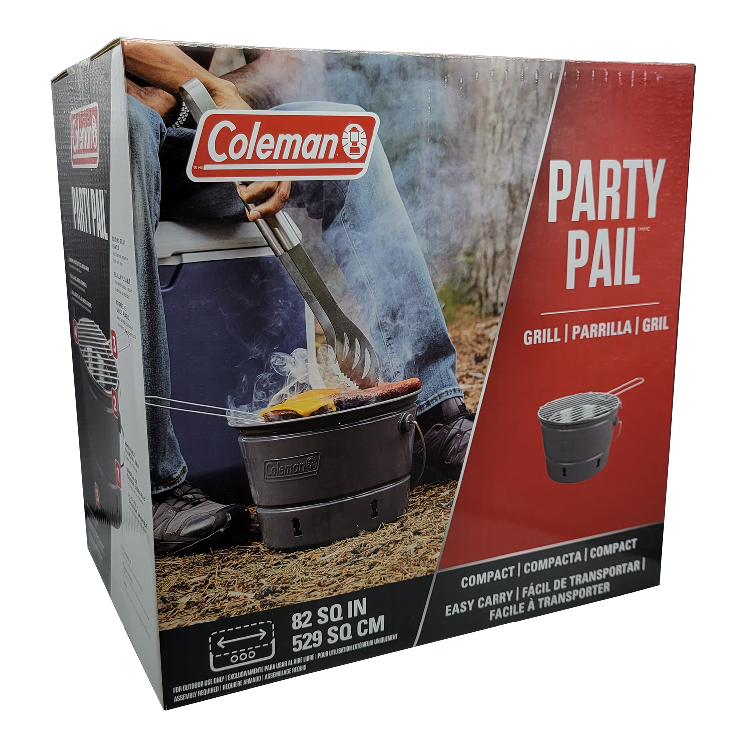 Coleman Party Pail Charcoal Grill in Black, FOB KS
