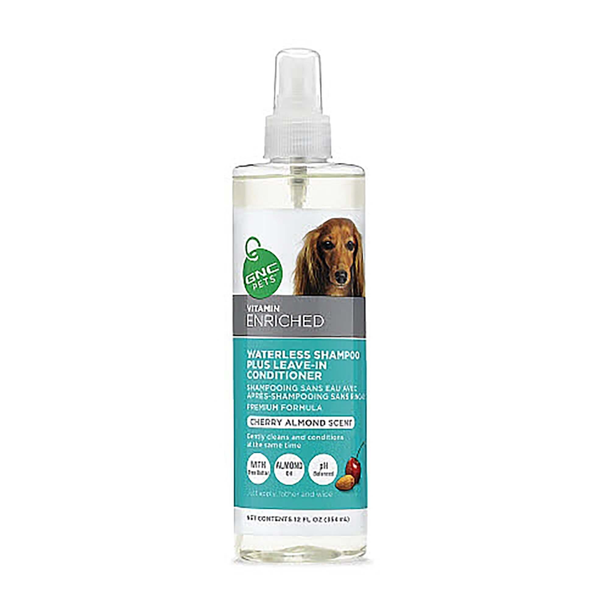 GNC Pets® Waterless Shampoo Plus Leave-In Conditioner - Sweet Cherry Almond Scent, FOB KS