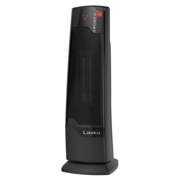 Lasko 1500W Oscillating Ceramic Tower Space Heater with Remote, Factory Refurbished, FOB KS