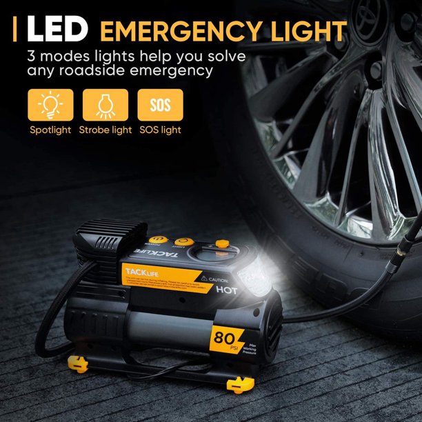 Tacklife 12V DC Digital Auto Tire Inflator, FOB KS