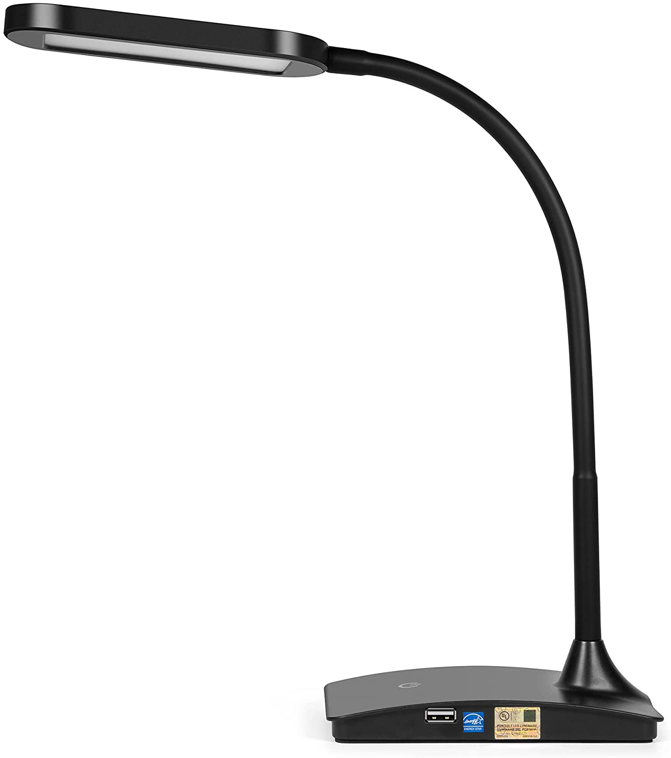 TW Lighting IVY20-40BK Ivy LED Desk Lamp with USB Port for Home Office - Super Bright Small Desk Lamp, FOB KS