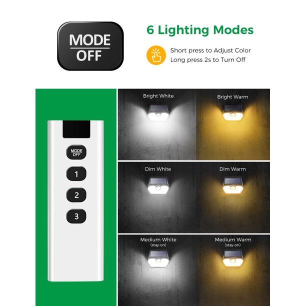 Litom Solar Security Lights with Remote Control 2 Pack, FOB KS