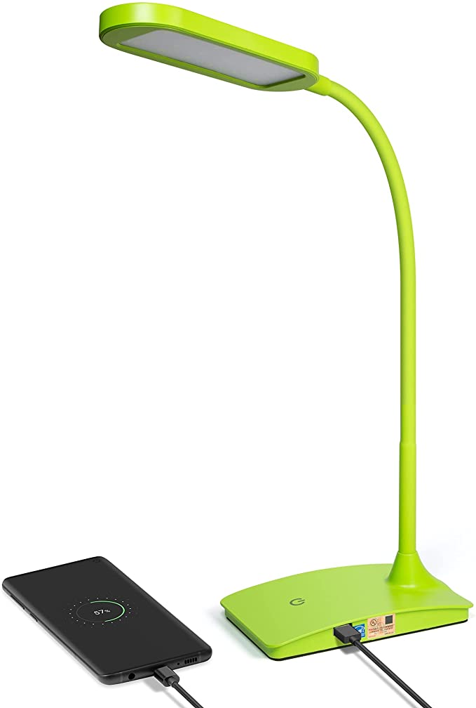 TW Lighting IVY20-40BK Ivy LED Desk Lamp with USB Port for Home Office - Super Bright Small Desk Lamp, FOB KS