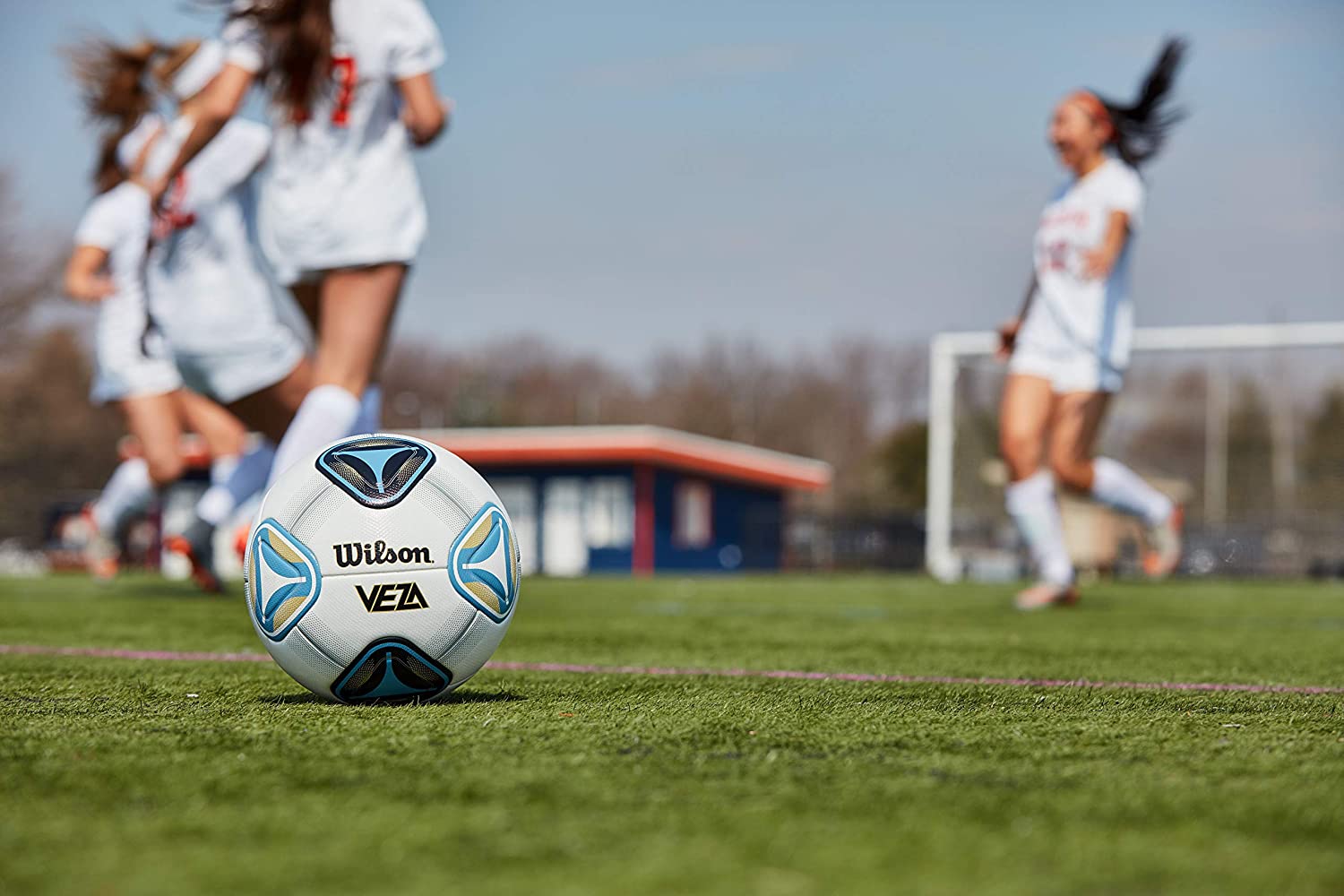 Wilson Unisex-Adult Soccer Ball WTE9705IB, White/Blue, Size 5