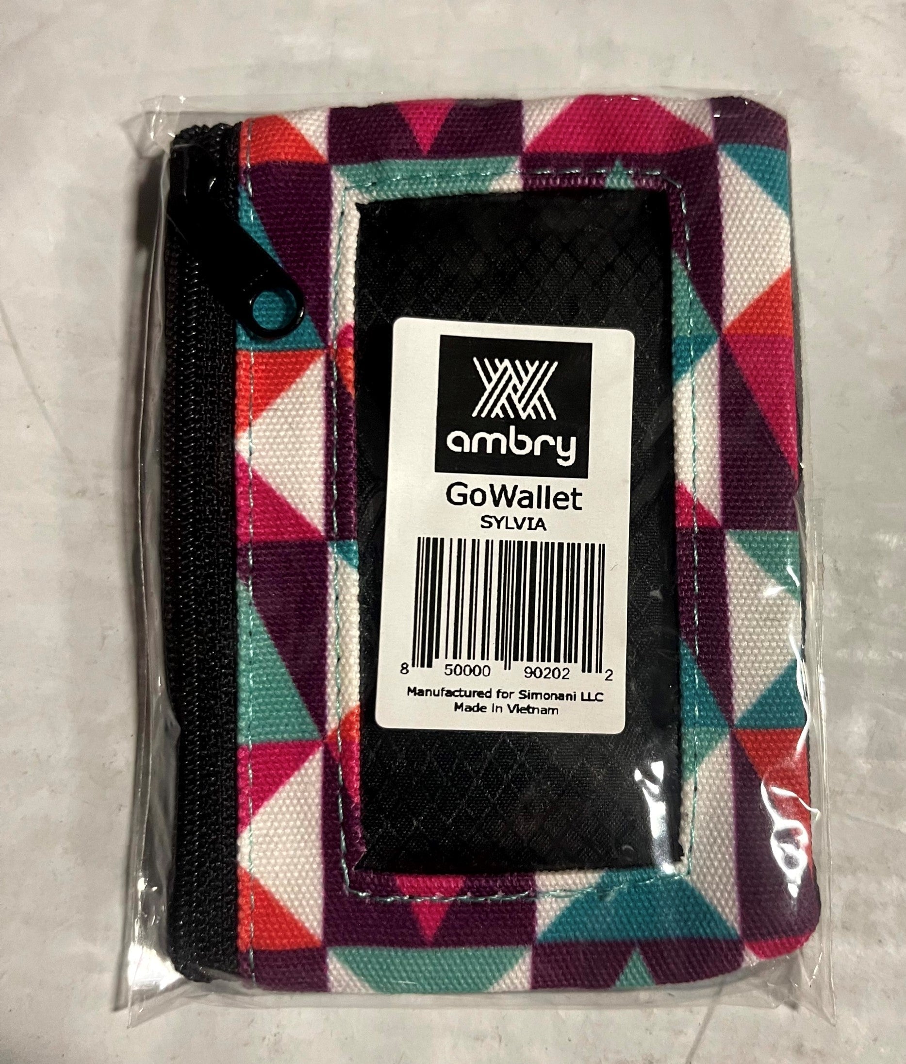 Ambry GoWallet, Lightweight Minimalist Surf Wallet with Zipper and Keychain