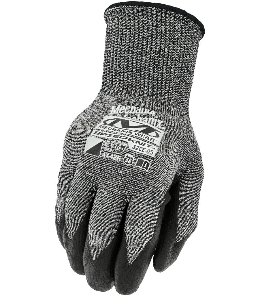 Mechanix Wear Coated Knit Work Gloves, Speedknit, ANSI A6 (S, M, L, XL, 2XL), 12 Pair in a bag with no tags
