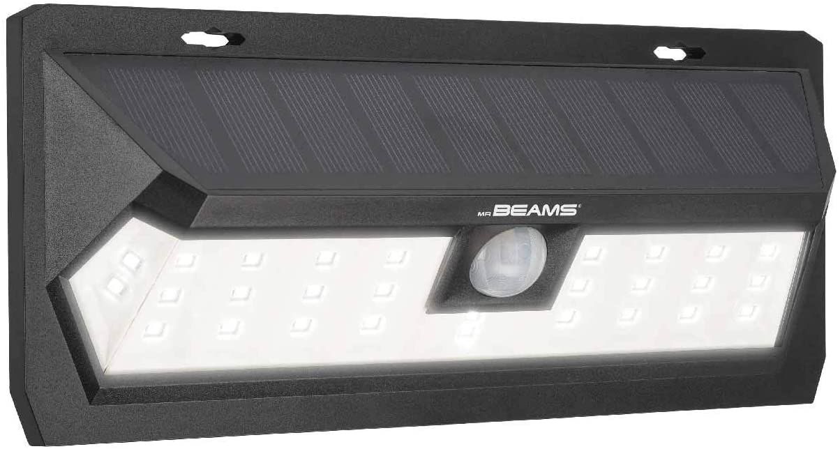 Mr. Beams LED Solar Wedge Wall Lights, 2 or 4 Pack, Black, FOB KS