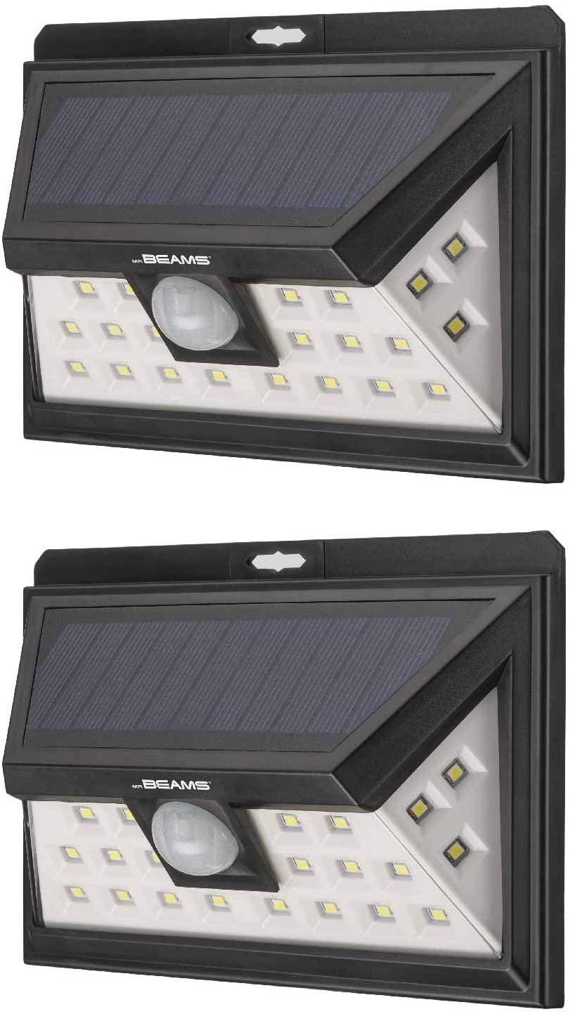 Mr. Beams Solar Wedge Plus 24, LED Outdoor Motion Sensor Wall Light, FOB KS