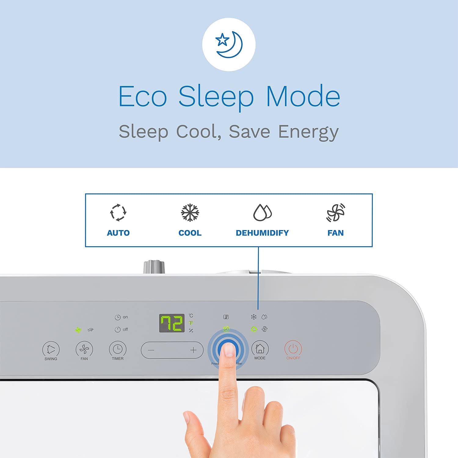 hOmeLabs 12000 BTU Portable Air Conditioner (new CEC 8000 BTU) - Quiet AC Unit Cools Rooms 300-450 Square Feet, FOB KS