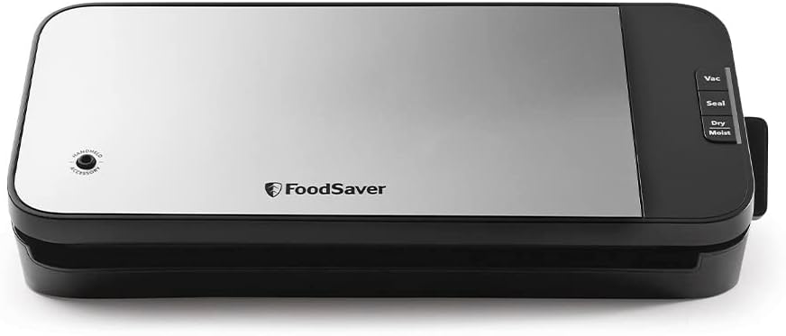 FoodSaver VS2120 Vacuum Sealing System, Food Vacuum Sealer in Black / Light Silver