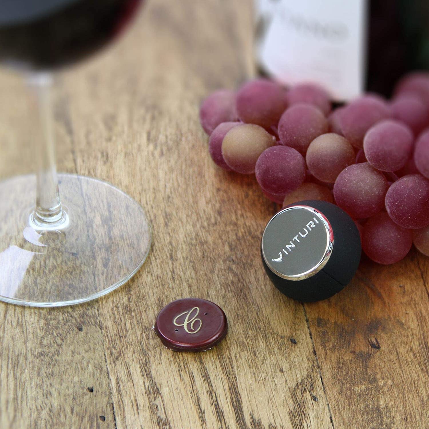 Vinturi Soft-grip Foil Cutter for Wine Bottles, Black, FOB KS