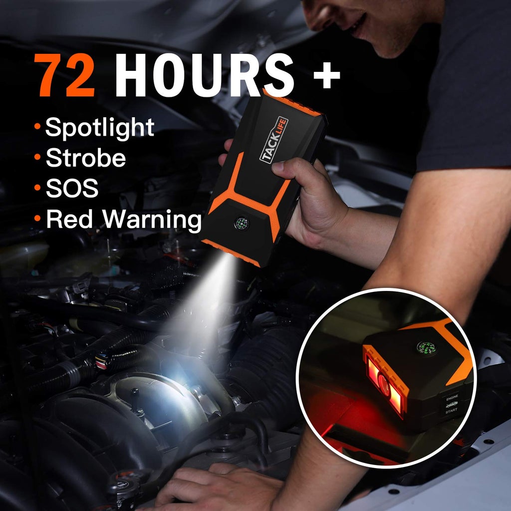 TACKLIFE T8 Car Jump Starter, Orange, FOB KS