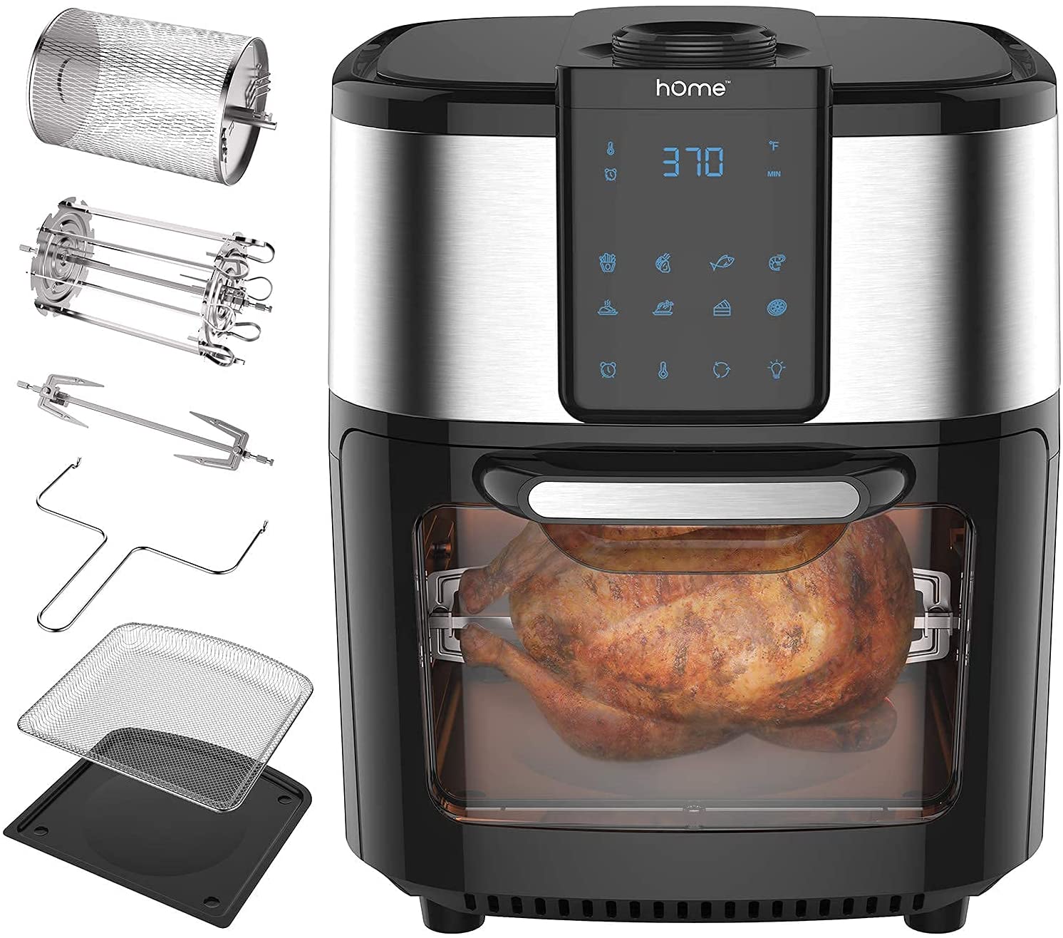 hOmeLabs 11.6 Qt. XXL 8-in-1 Air Fryer Oven, FOB KS