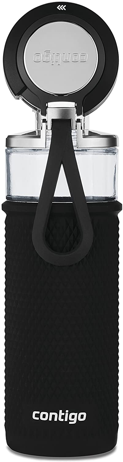 Contigo Glass Water Bottle with a Quick-Twist Lid, 20 oz, FOB KS