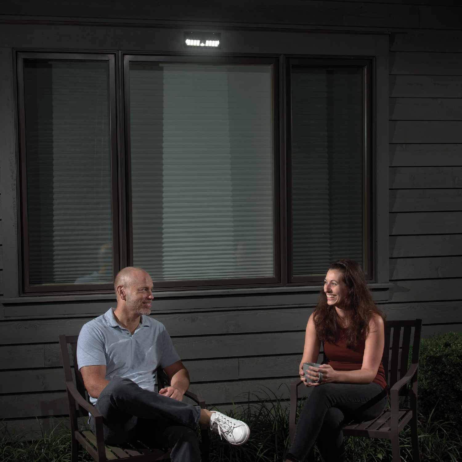 Mr. Beams LED Solar Wedge Wall Lights, 2 or 4 Pack, Black, FOB KS