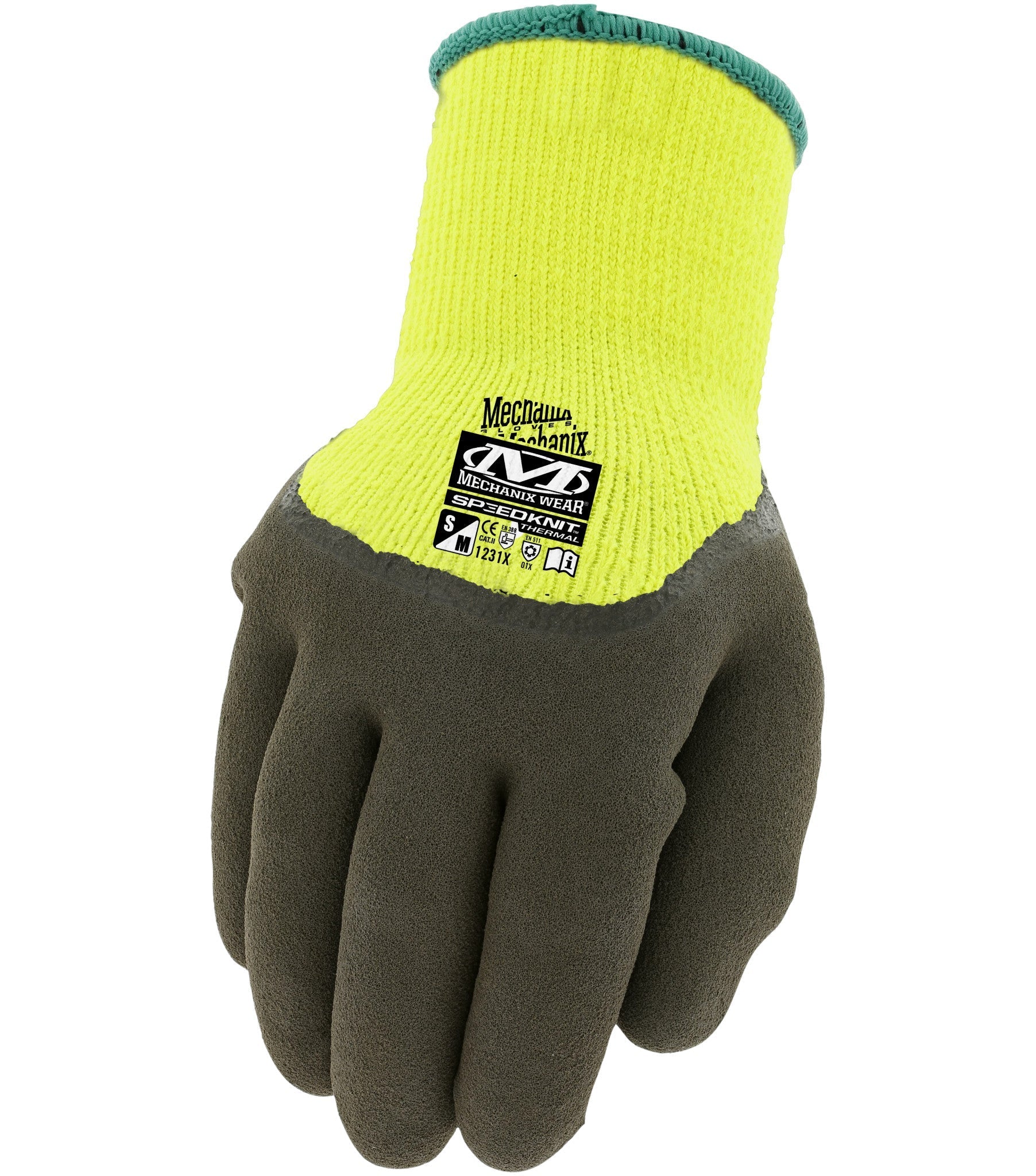 Mechanix Wear High-Visibility Coated-Knit Work Gloves Hi-Viz Speedknit Thermal, 1 Pair (Sizes S/M and L/XL)