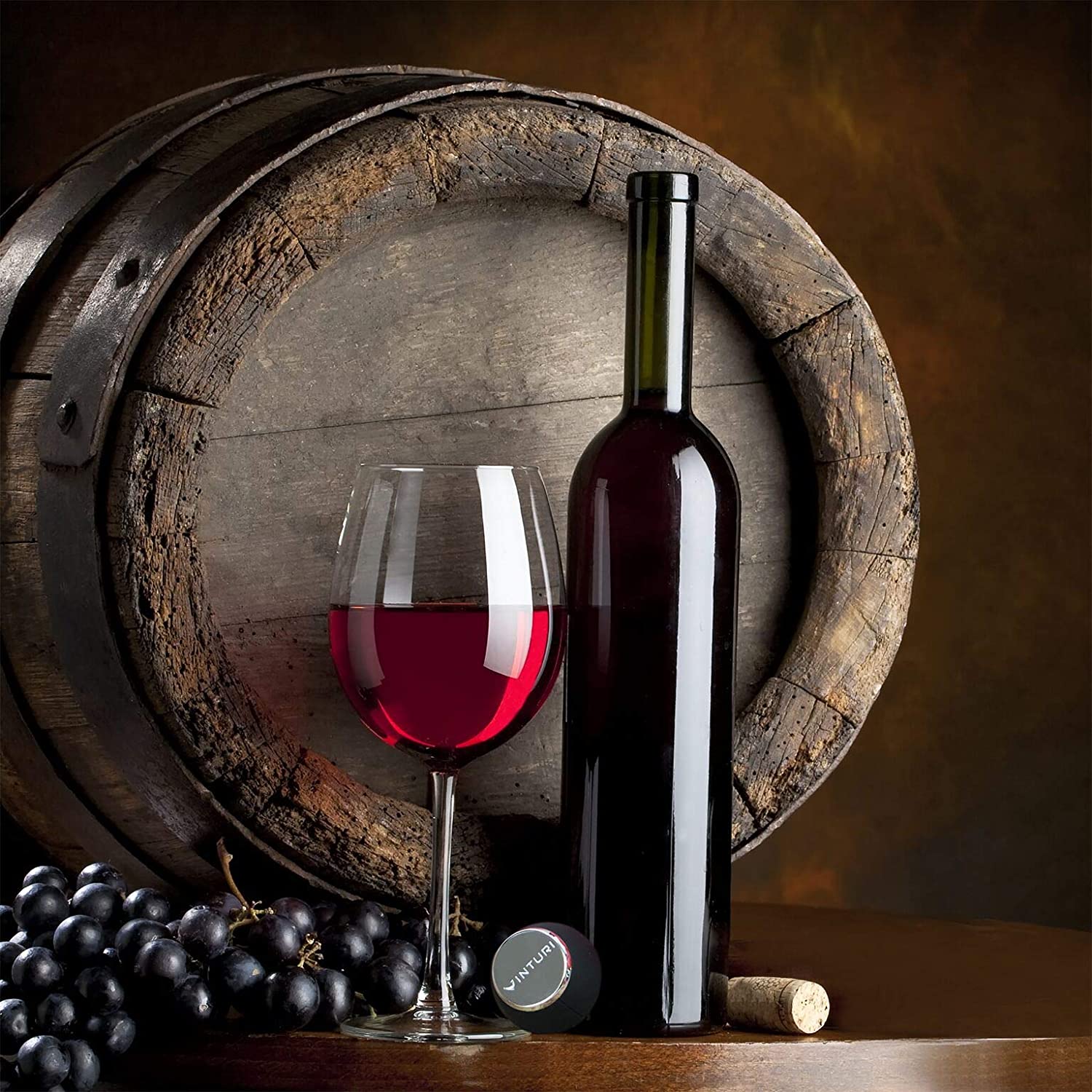 Vinturi Soft-grip Foil Cutter for Wine Bottles, Black, FOB KS