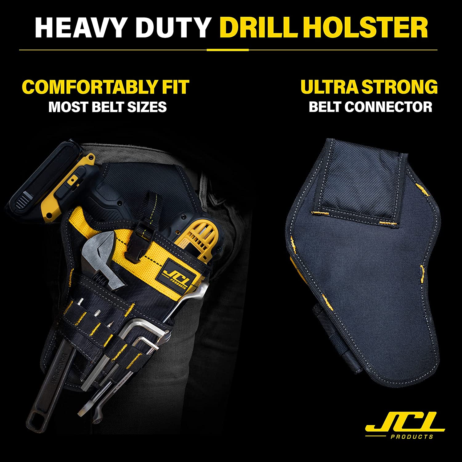 JCL Cordless Drill Tool Belt Holster and Magnetic Wristband Set