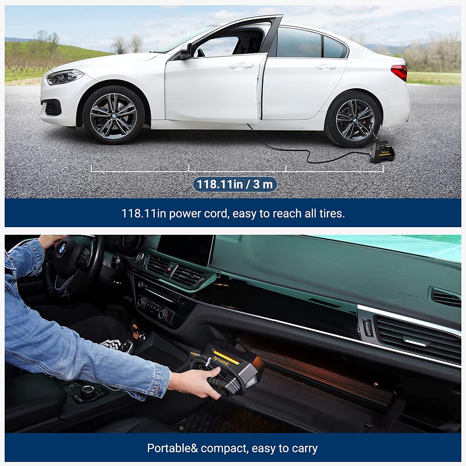 AstroAI Air Compressor Tire Inflator Portable Air Pump, FOB KS