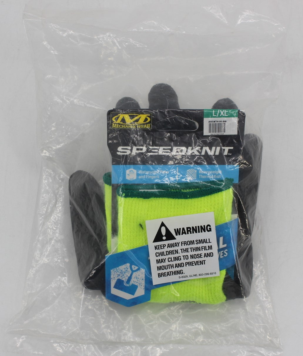 Mechanix Wear High-Visibility Coated-Knit Work Gloves Hi-Viz Speedknit Thermal, 1 Pair (Sizes S/M and L/XL)