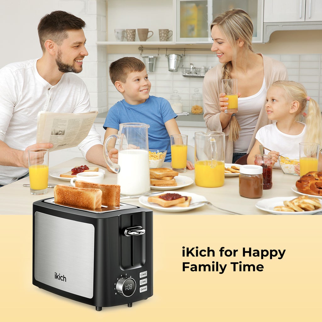 IKICH 2-Slice Toaster, 9 Settings with LCD screen, FOB KS