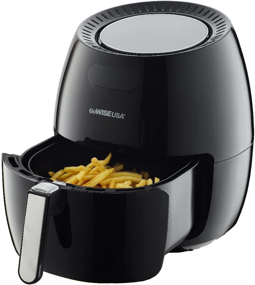 GoWISE USA 5.8-Quart XL 8-in-1 Digital Touchscreen Air Fryer, Black GW22831 + 50 Recipes For your Air Fryer Book