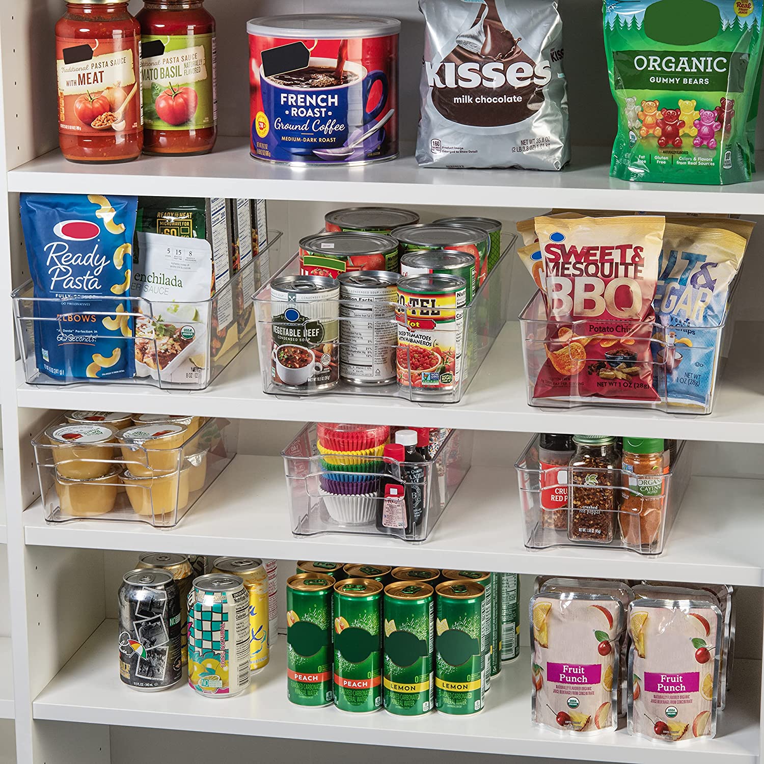 ClearSpace Kitchen Organization and Storage bins, Clear Plastic Storage Bins, 6 Pack, FOB KS