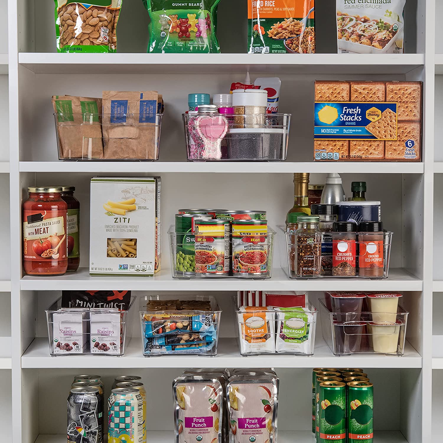 ClearSpace Kitchen Organization and Storage bins, Clear Plastic Storage Bins, 8 Pack, FOB KS