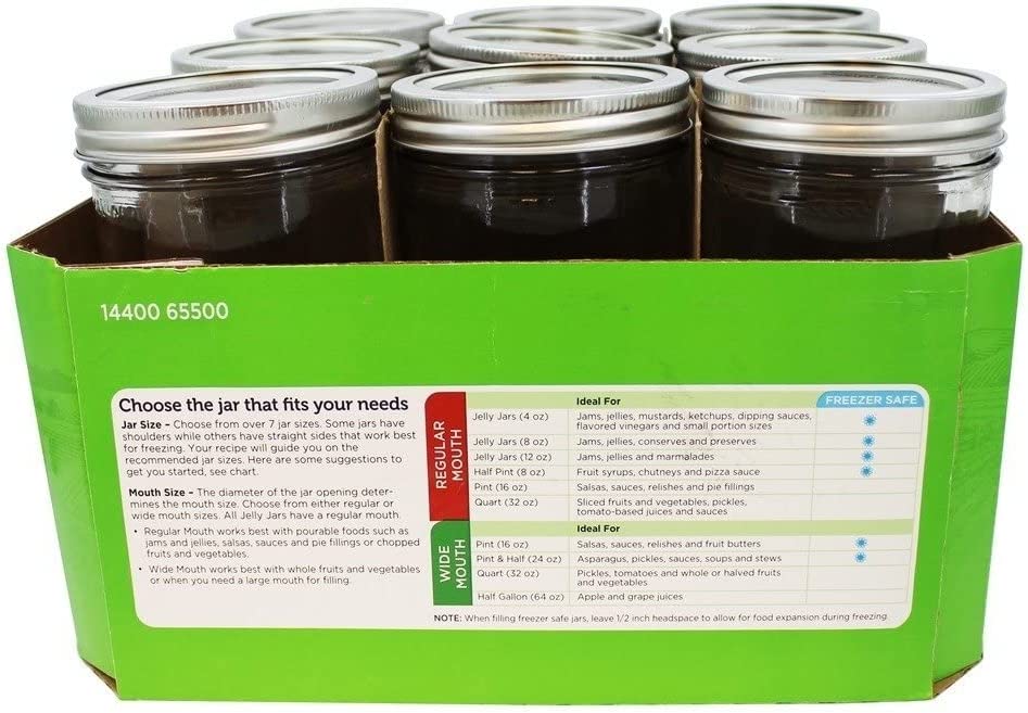 Ball Wide Mouth Mason Jars, 24 oz. (Pack of 9)