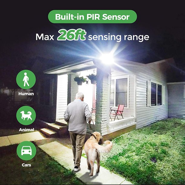 Litom Outdoor Wall LED Solar Lights with Motion Sensor, 2 Pack, FOB KS