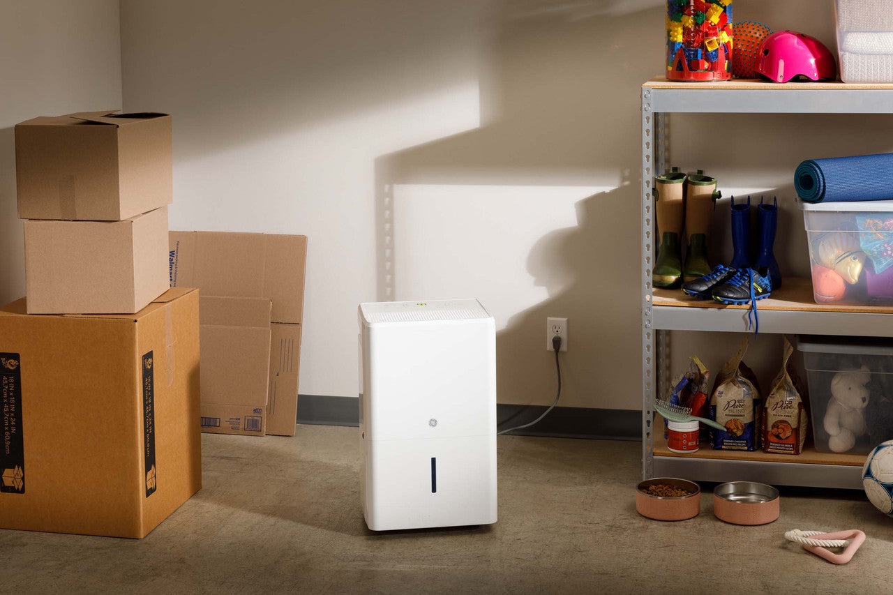 GE® 35 Pint ENERGY STAR® Portable Dehumidifier with Smart Dry for Very Damp Spaces, FOB KS