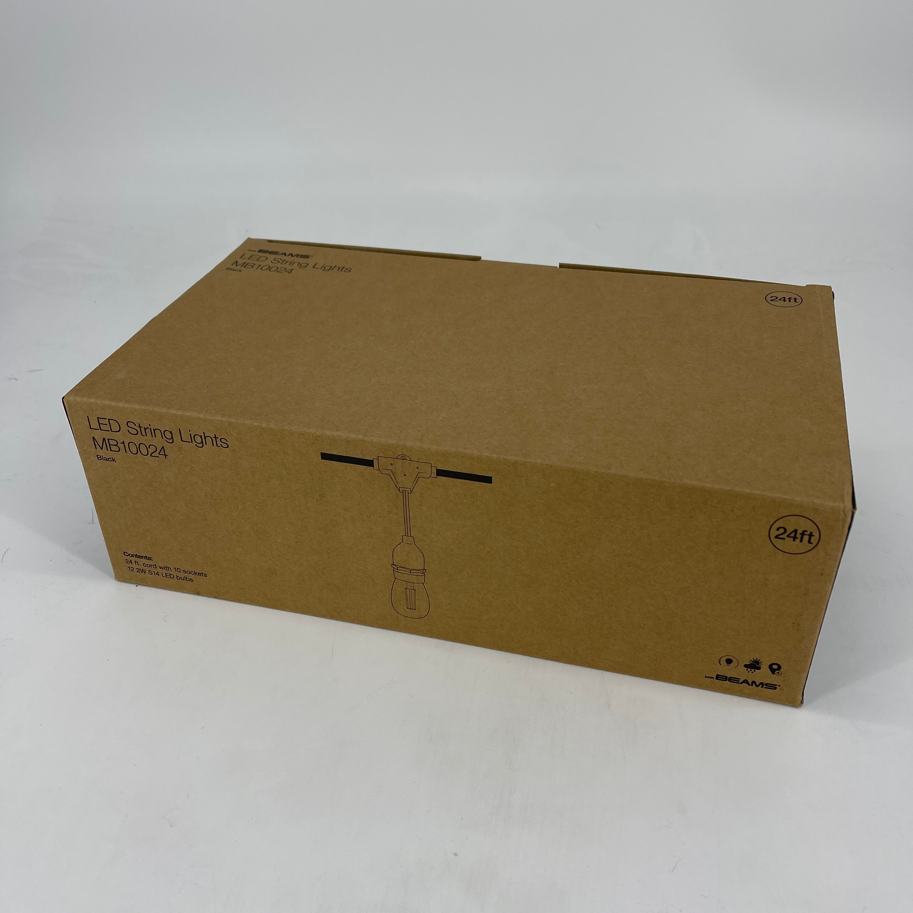 Mr. Beams LED Outdoor String Lights with S14 Bulbs, FOB KS