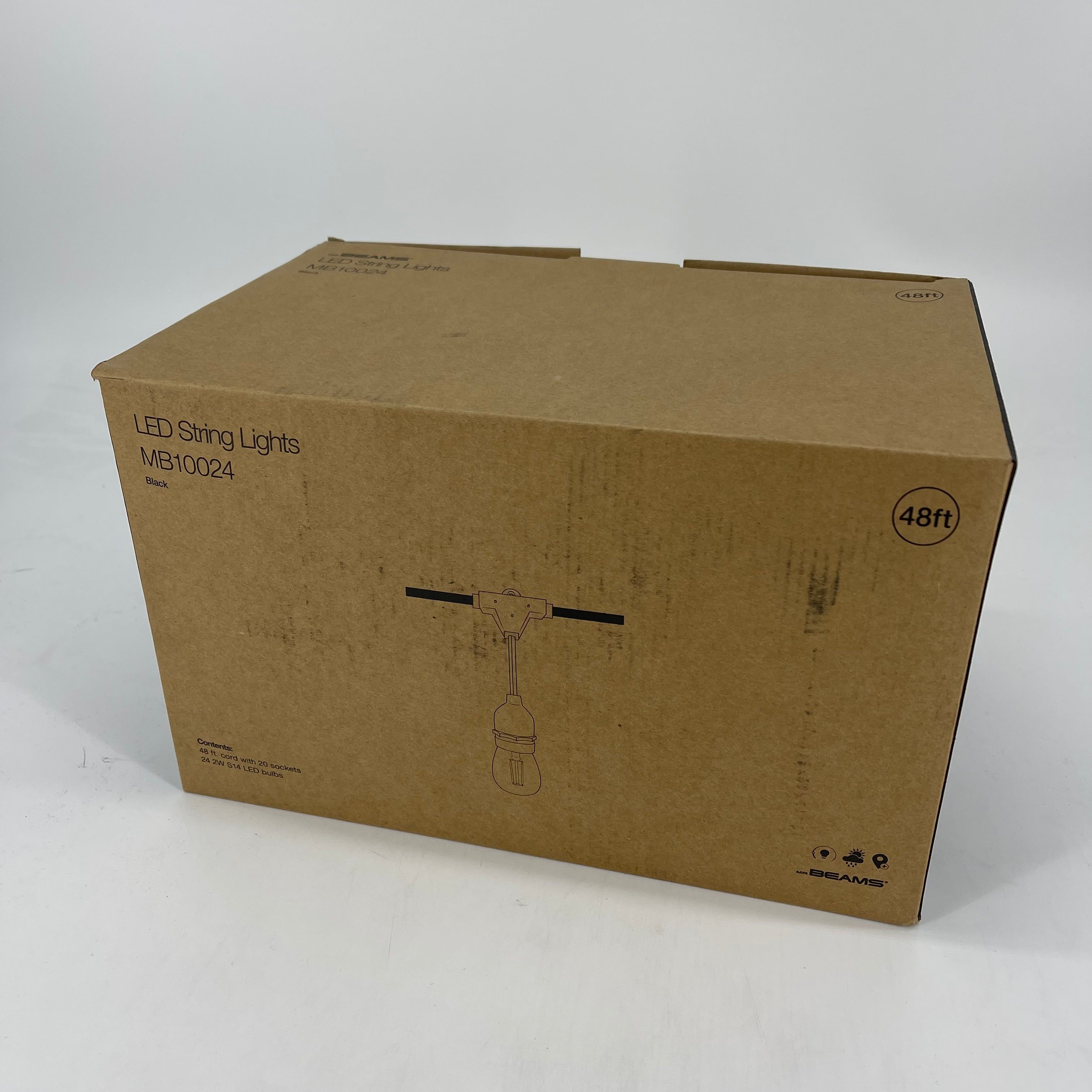 Mr. Beams LED Outdoor String Lights with S14 Bulbs, FOB KS